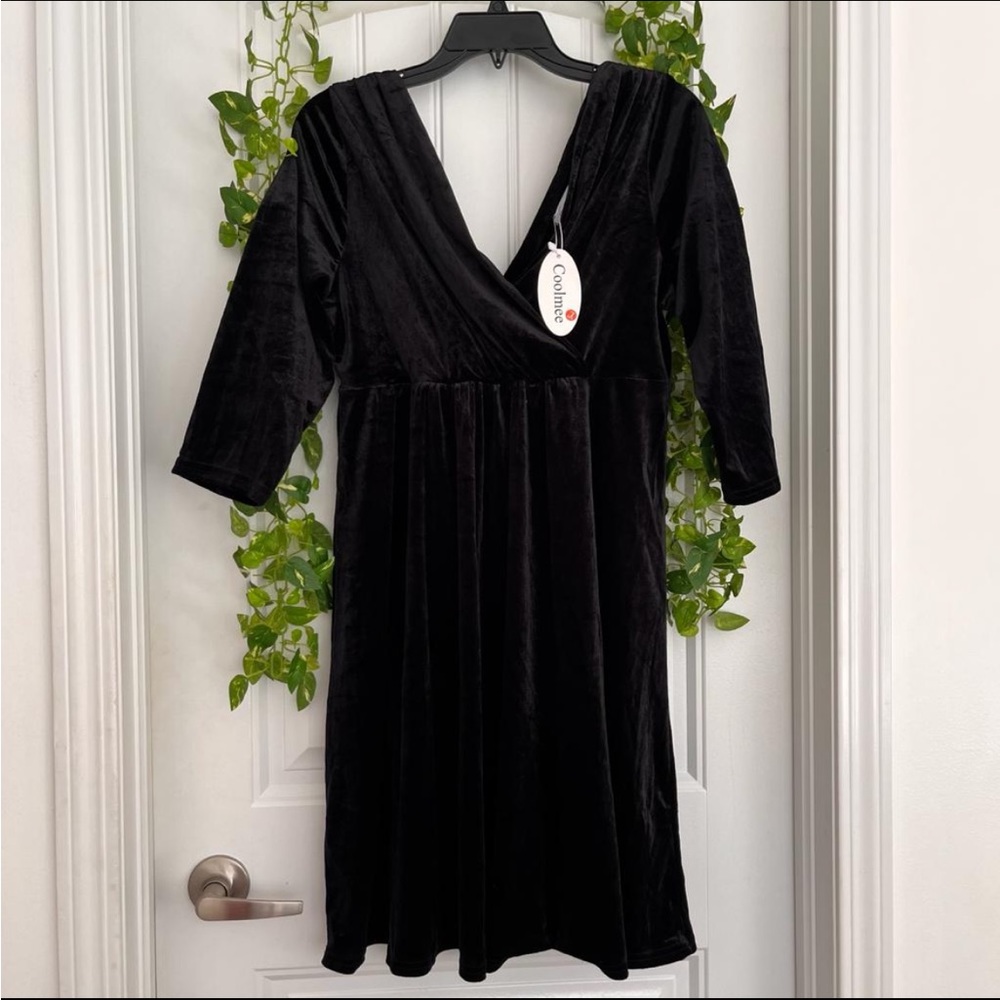Women's Maternity Velvet Dress
